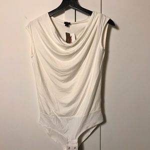 J.Crew 365 - Stretch Cowl Bodysuit - Cream/White - Size XS